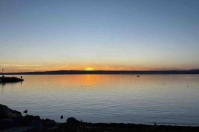 Sunset and lake Bolsena